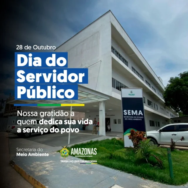 Hoje celebramos aqueles que dedicam seu trabalho ao bem comum. 🤝

Neste Dia do Servidor Público, a #SemaAmazonas agradece a todos que, com compromisso, dedicação e amor, unem-se para construir um Amazonas melhor para todos.

Vocês são essenciais! Muito obrigado 🌳💚

#GovernoDoAmazonas #GovAm #MeioAmbienteAm #DiaDoServidorPublico