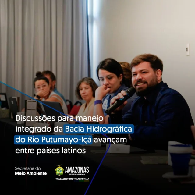 💧A #SemaAmazonas está representando o Brasil na segunda reunião semestral do Projeto de Gerenciamento Integrado da Bacia Hidrográfica do Rio Putumayo-Içá, em Manaus, entre terça-feira (12/11) e sexta-feira (15/11).

Nos quatro dias de encontro, serão discutidas novas fases dos processos de socialização territorial, administrativos, de aquisição e financeiros, assim como as convocatórias para subprojetos e consultorias.

🌎O Rio Putumayo-Içá é o único da bacia amazônica a drenar os territórios de quatro países. A iniciativa de gestão da bacia é liderada por quatro países, sendo a Colômbia, Equador, Peru e Brasil. A Sema é a instituição representante brasileira na bacia.

Leia mais no site da Sema (link na bio). 📲

#GovernoDoAmazonas #GovAm #MeioAmbienteAm #Putumayo